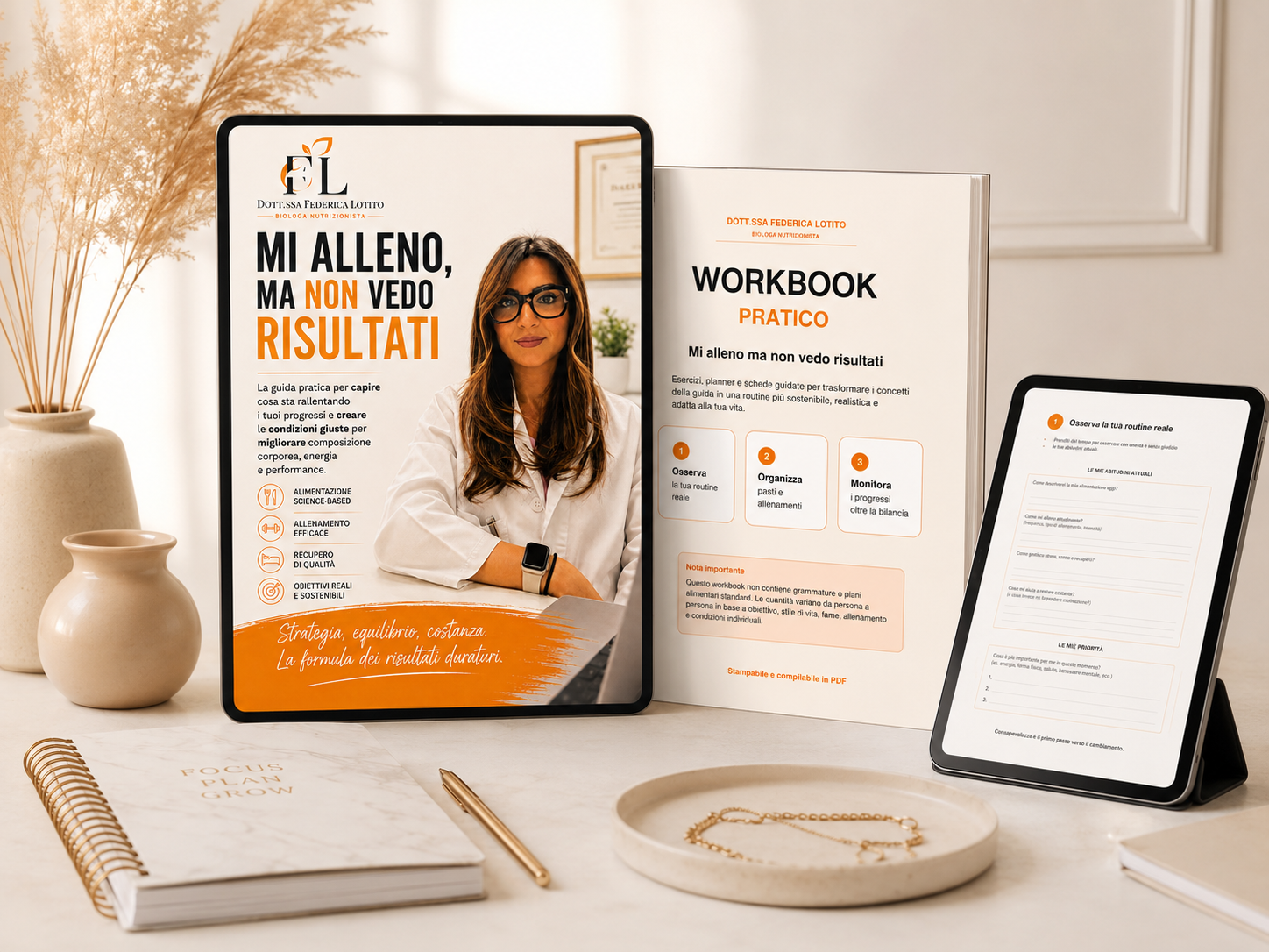 Mi alleno ma non vedo risultati Ebook + Workbook pratico per chi vuole migliorare alimentazione, allenamento e risultati